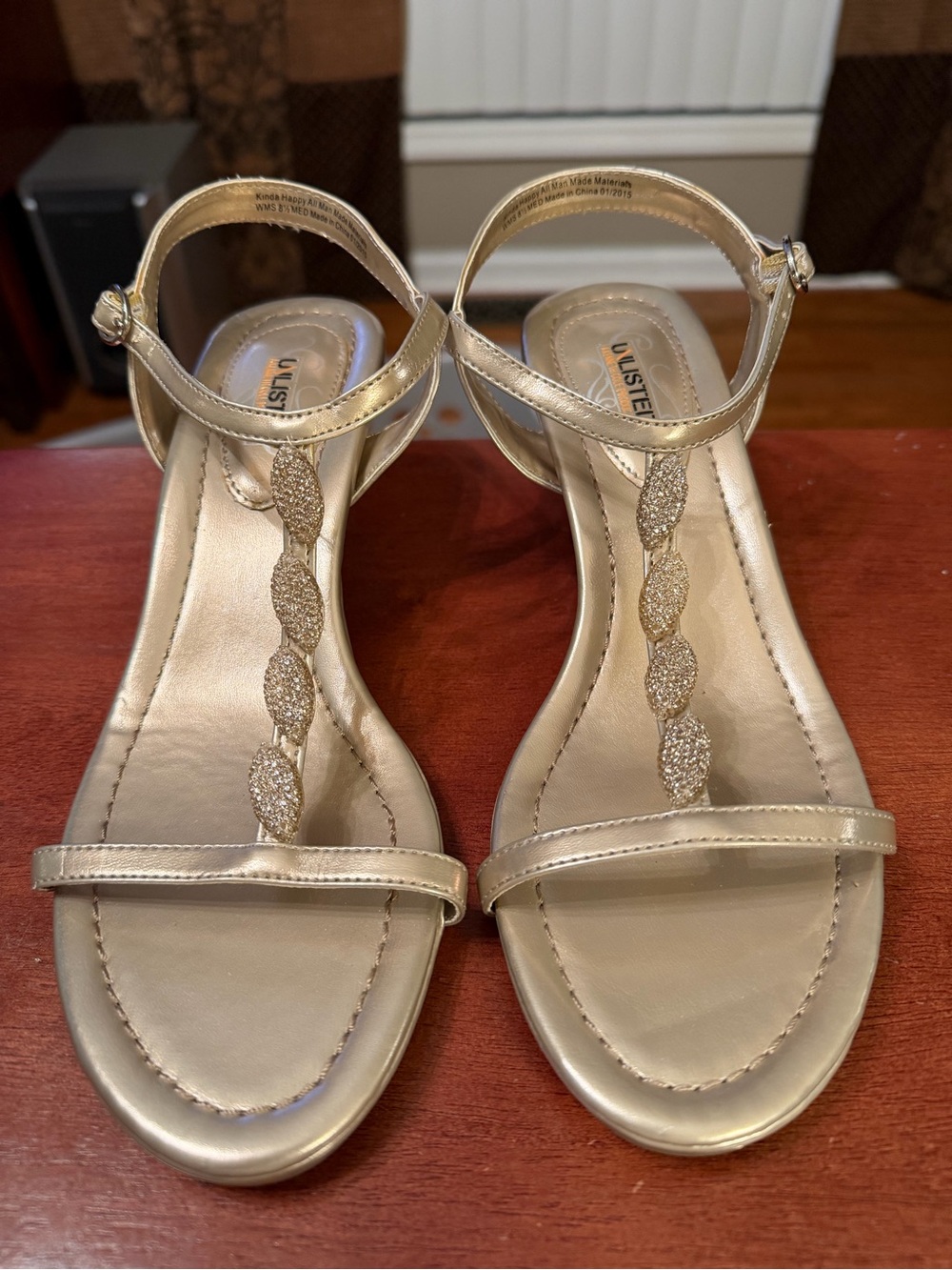 Women’s Gold Unlisted by Kenneth Cole Jeweled Sandals, Size 8 1/2